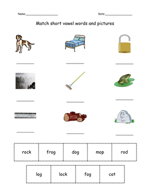 Explore the Short O Vowel Sounds Worksheet