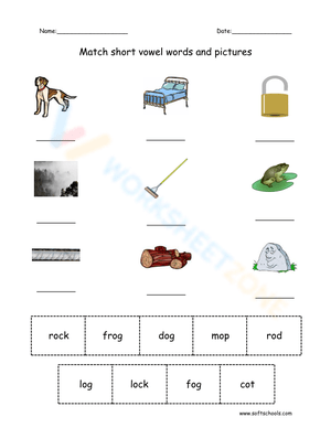 Explore the Short O Vowel Sounds Worksheet