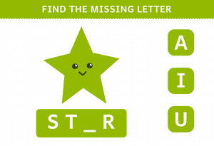 Missing Letter Puzzle – Complete the Word STAR