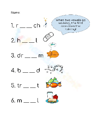 Decoding Skills with Vowel Teams Worksheet