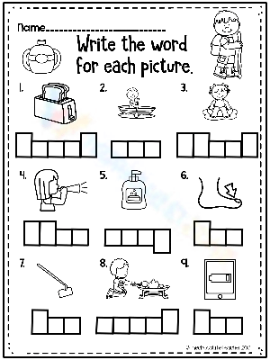 Write the Word for Each Picture Worksheet