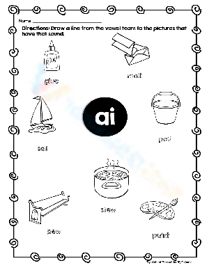 Skill Building Vowel Teams Worksheet