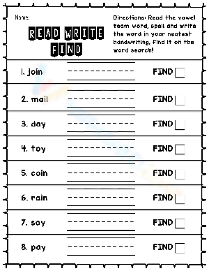 Phonics Activity | Vowel Team Word Recognition