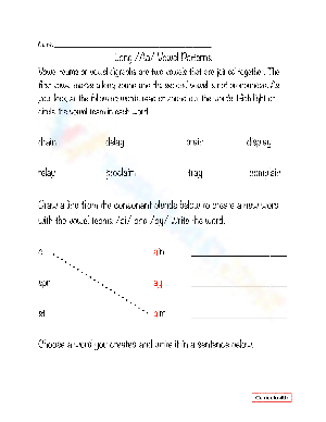 Differentiate Vowel Sounds: A Phonics Worksheet
