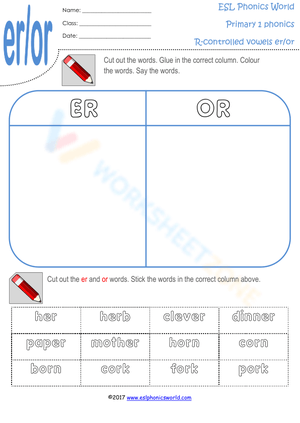 Improve R-Controlled Vowels: 'ER' and 'OR' Sounds
