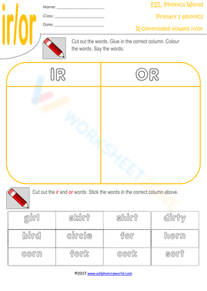 Practice R-Controlled Vowels: 'IR' and 'OR' Sounds