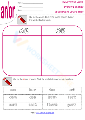 Learn R-Controlled Vowels with 'AR' & 'OR' Sounds