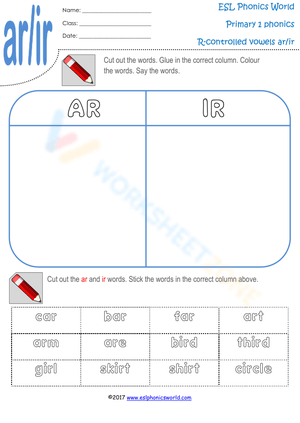 Explore R-Controlled Vowels: 'AR' and 'IR' Sounds