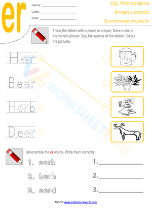 Practice R-Controlled Vowels: The 'ER' Sound