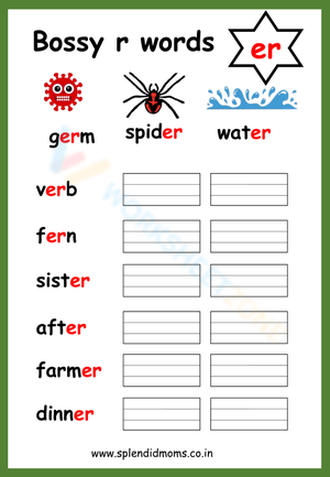 Learning Bossy R Words: An Interactive Worksheet