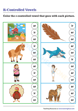 Color the R-Controlled Vowels: Fun Phonics