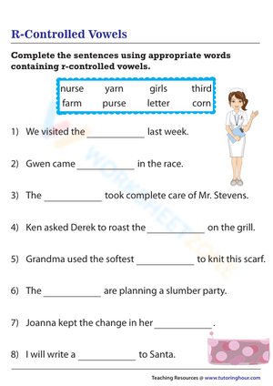 Understanding R-Controlled Vowels: Practice Sheet