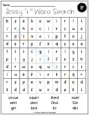 Discover Bossy R Words