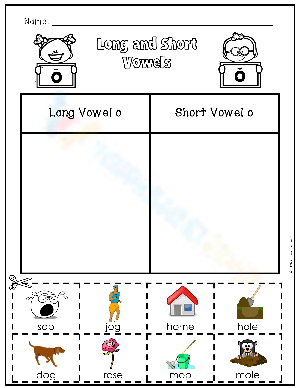 Long and Short Vowel Identification Worksheet