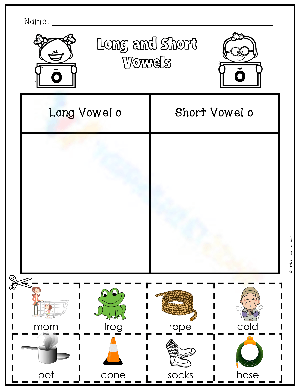 Worksheet on Recognizing Long and Short Vowels