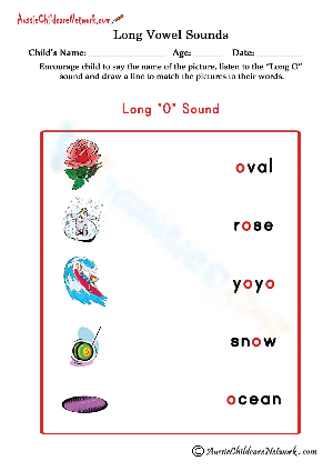 Phonics Worksheet for Long O Sound