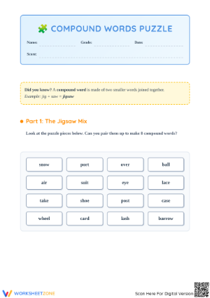 Compound Words Worksheet | Grade 2 Essential Practice