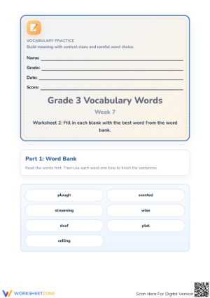 Grade 3 Vocabulary Context Clues | Essential Practice