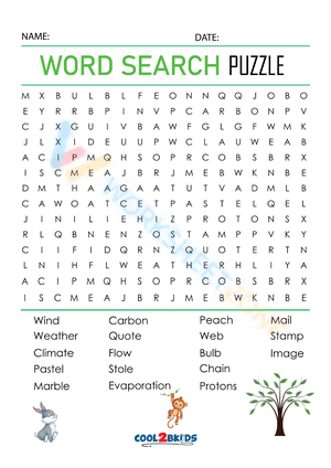 4th grade word search 5