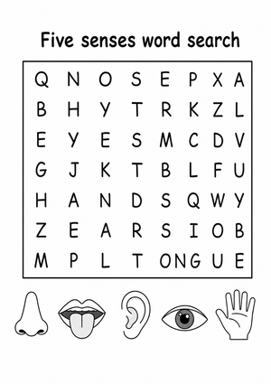 Grade 5 Five Senses — Printable No-Prep Worksheet