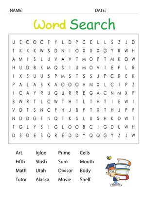 Grade 5 Vocabulary Word Search — Printable Worksheet