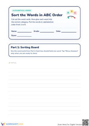 Alphabetical Order Worksheet | Grade 2 Essential