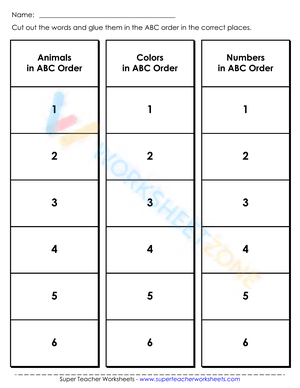 alphabetical order worksheets 2