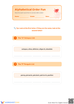 Alphabetical Order Practice | Essential Grade 2 ELA