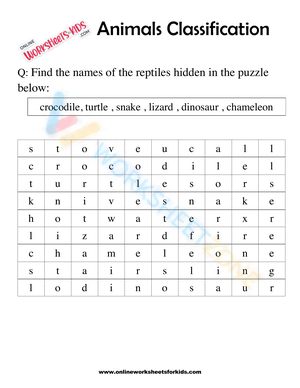 Animals Classification Worksheet For 1st Grade 9