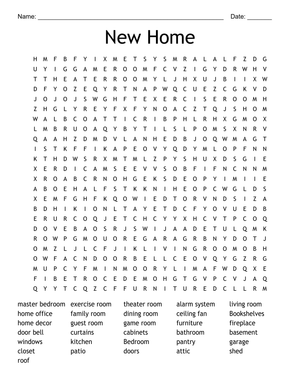 Printable House Vocabulary Word Search | Grade 5 ELA