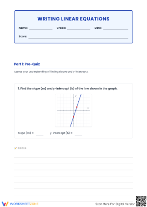 Essential Linear Equations Practice | Printable Grade 8 Math