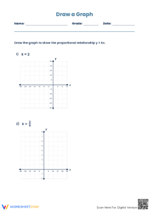 Printable Constant of Proportionality Graphing Worksheet