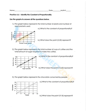 Constant of Proportionality - Graph