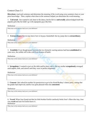 Context Clues 3.1
