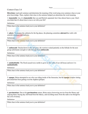 Context Clues 3.4