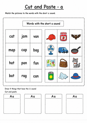 Essential Short 'a' Phonics Worksheet | Grade K-2