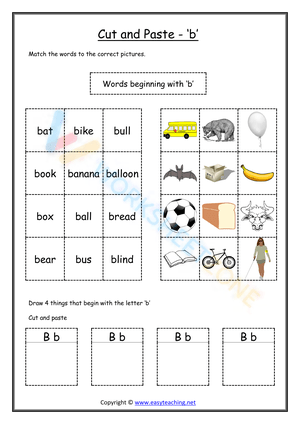 cut and paste beginning sounds worksheets 2