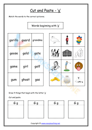 cut and paste beginning sounds worksheets 7
