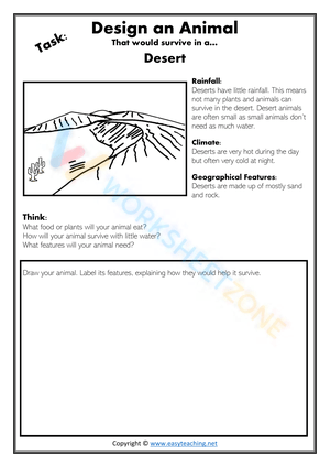 Design a Desert Animal