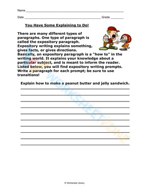 expository writing worksheets pdf 3