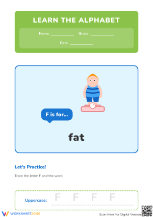 Letter F Beginning Sound Worksheet | Printable Grade K-1