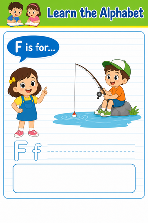 Essential Letter F Beginning Sound Worksheet | Grade K-2