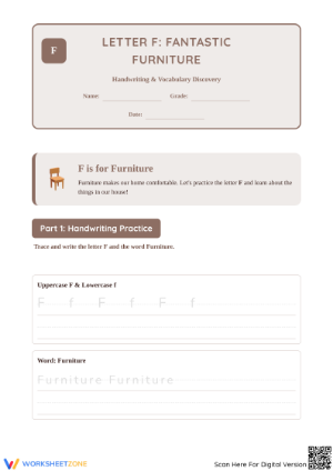 Letter F Phonics Worksheet | Essential Grade K-2 Practice