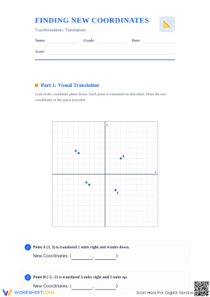 Essential Finding New Coordinates & Translations Worksheet