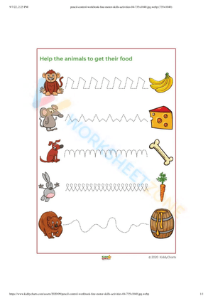 fine motor skills pencil control worksheets 8