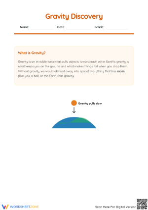 Gravity Observation and Prediction Worksheet