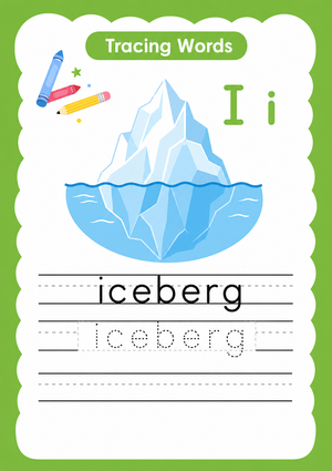 Letter I Tracing Worksheet | Printable Kindergarten ELA