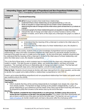 Interpreting Slopes and Y-Intercepts Practice Worksheet