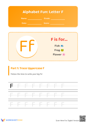 Essential Letter F Phonics Worksheet | Grade K-1 Ready