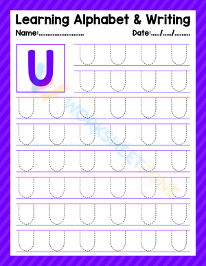 Learn and write letter U